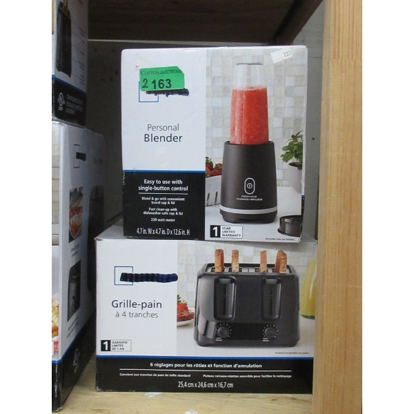 Mainstays 4-Slice Toaster & Personal Blender - Black