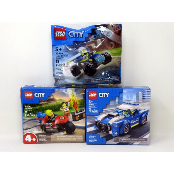 3 New LEGO City Building Toy Sets - Age 5+