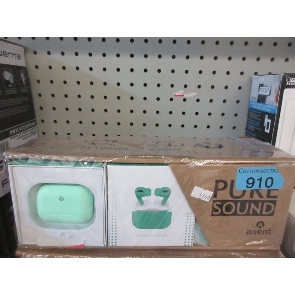 Box of 9 New Pure Sound Air Buds - Green