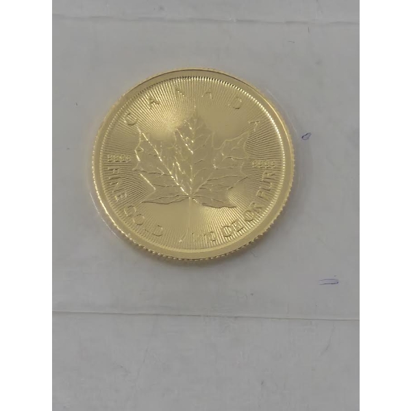 1/10 Oz .9999 Fine Gold 2015 Canada Maple Leaf Coin 