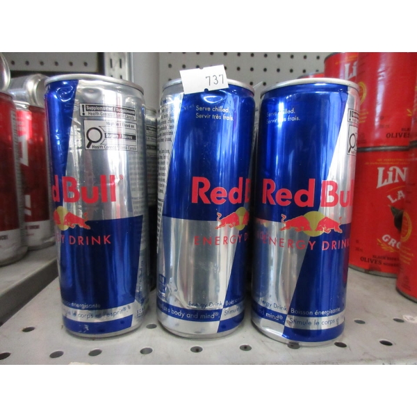 18 Dented Cans of Red Bull Energy Drink 