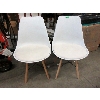 Image 1 : Pair of Contemporary Resin Dining Chairs