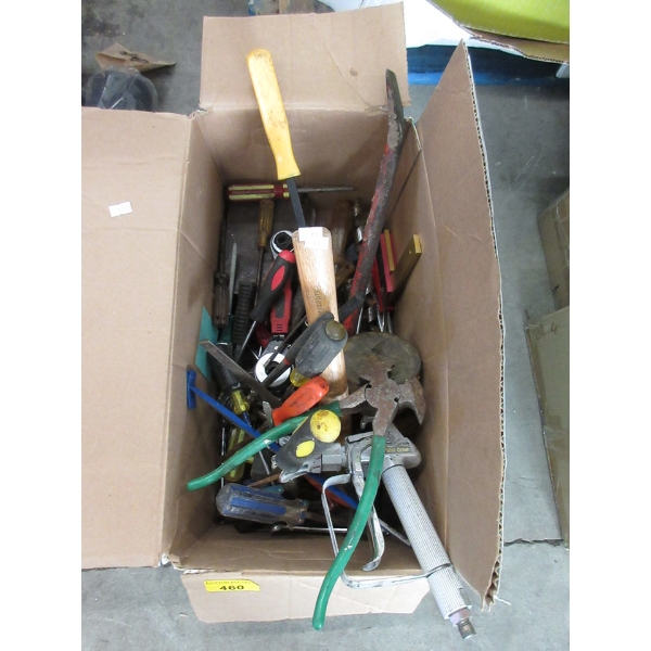 Box of Assorted Hand Tools - Preowned - As Is