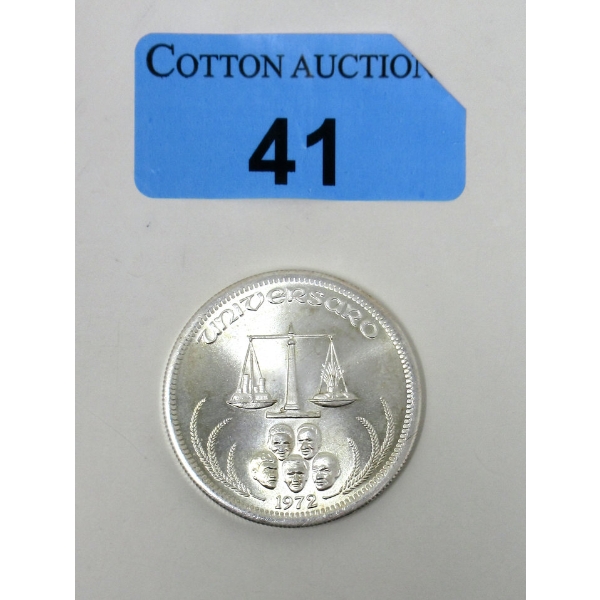Vintage 1 Oz .999 Silver 1972 World Trade Unit Round 