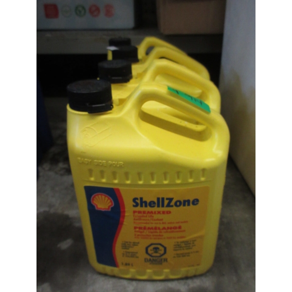 4 x 1.89 L Jugs of Shell Zone Premixed Antifreeze