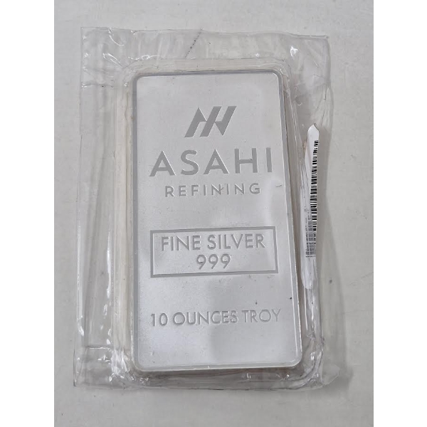 10 Oz .999 Silver Asahi Mint Refining Bar 