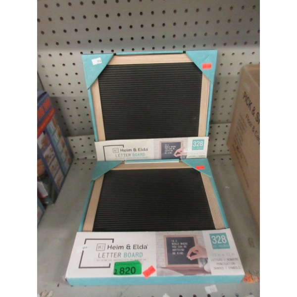 2 New Heim & Elda Letter Boards - 12" x 12"