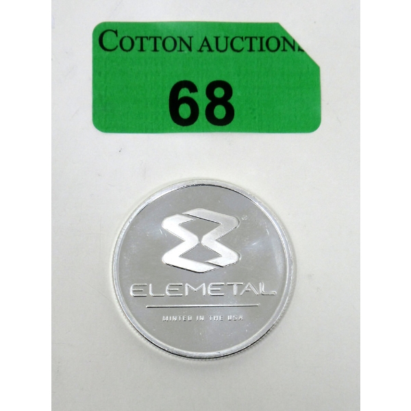 1 Oz .999 Silver Elemetal Round 