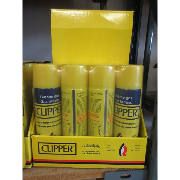 Case of 12 Clipper 250 ml Butane for Lighters