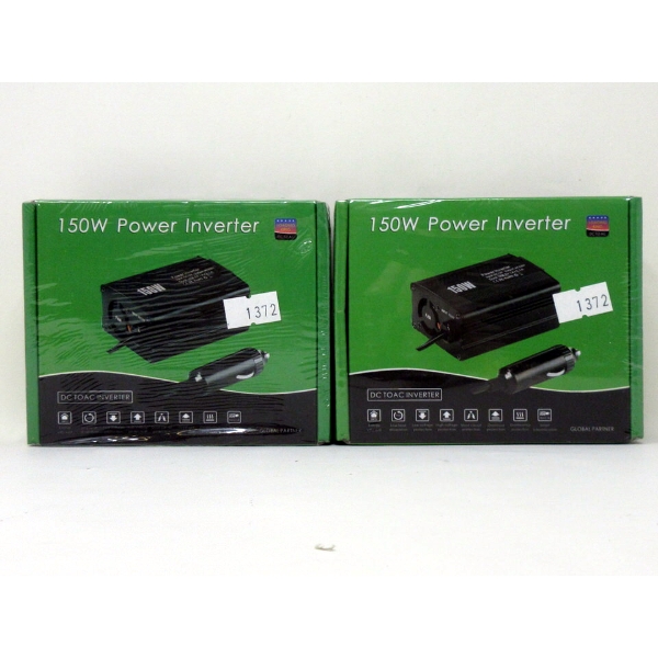 2 New 150 Watt Power Inverters with 12 V Adaptors