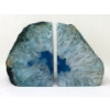 Image 1 : Blue Brazilian Crystal Agate Bookend Set