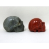 Image 4 : 20 Gram Flame Jasper & 32 Gram Larvikite 3D Skulls