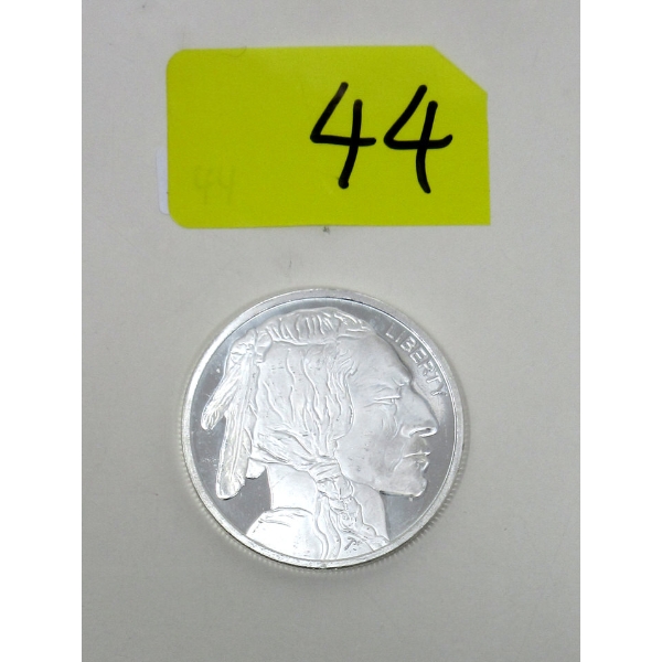 1 Oz .999 Silver Indigenous/Buffalo Round 