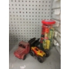 Image 1 : Vintage Tin Truck & Wind Up Car and Electronics Tubes