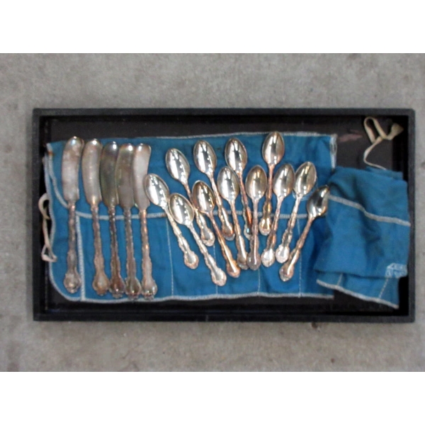 17 Vintage Birks Regency Plate Flatware Pieces