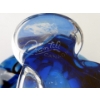 Image 2 : Mid-Century Blue to Clear "Chalet" Art Glass Bowl