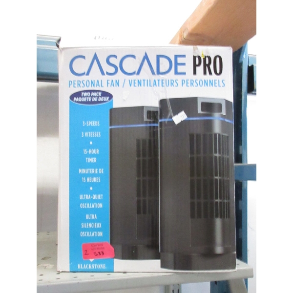 2 Cascade Pro Personal Fan Twin Packs