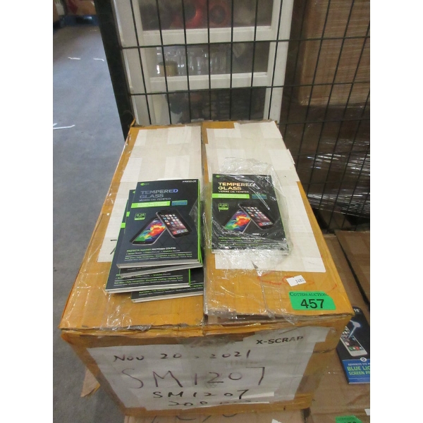 Case of 200+ New Tempered Glass Screen Protectors