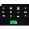 Image 1 : 12 New Electroplated Gold Rings - Gold Plated