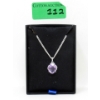 Image 2 : 4.5 CT Amethyst & Diamond Pendant