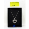 Image 1 : New Black & White Diamond Heart Necklace