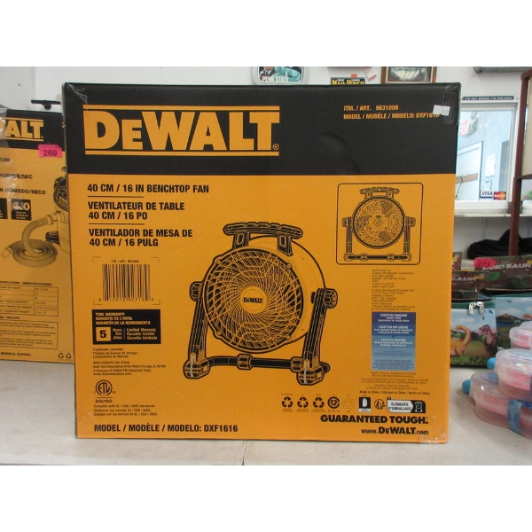 DeWalt 16" Bench Top Fan in Box