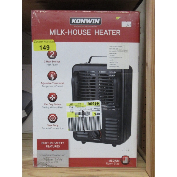 Konwin Milk-House Heater - Steel Body