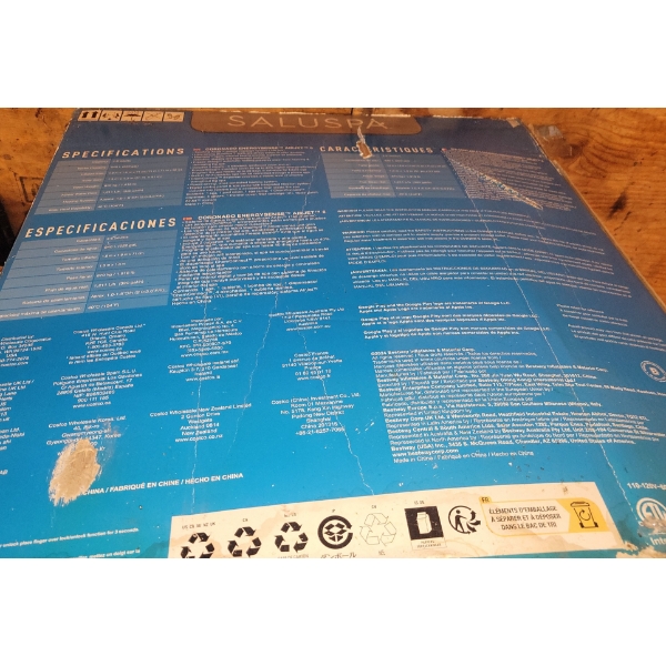 Saluspa Coronado Inflatable Hot Tub - Customer Return  