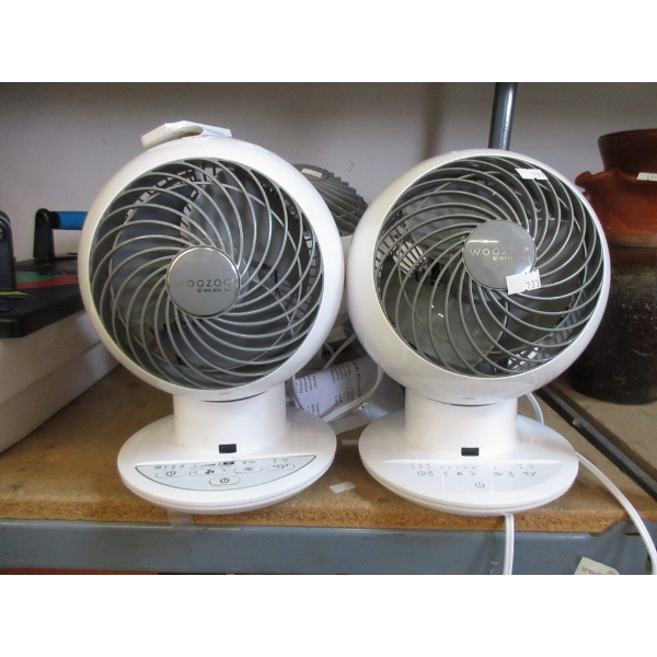 2 Woozoo Desk Top Globe Fans - No Boxes