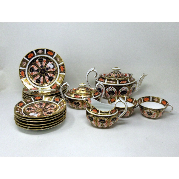 17 Pcs. English Crown Derby Fine China Tea Set