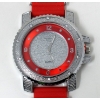 Image 1 : Men's New Techno Pave Crystal Watch with Silicone Band