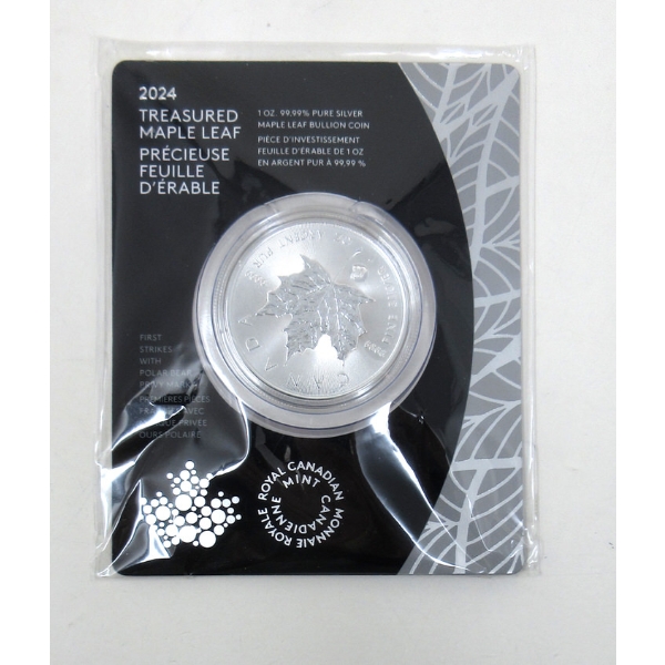 1 Oz .9999 Silver 2024 Treasured Maple Leaf Coin 