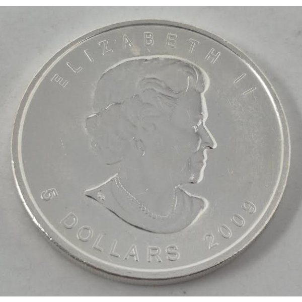 1 Oz .9999 Silver 2009 Canada Maple Leaf Coin 