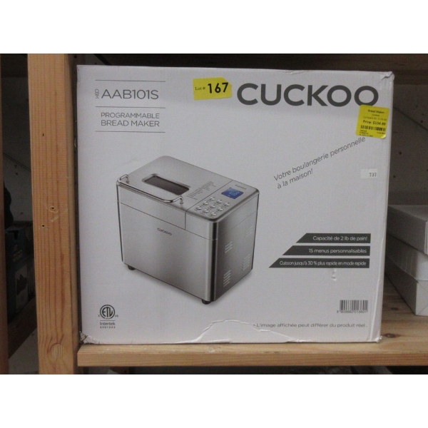 Cuckoo Programmable Bread Maker - Model: AAB101S