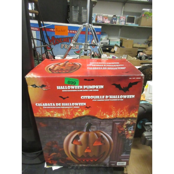 Halloween Pumpkin with Flickering Flame & Sound