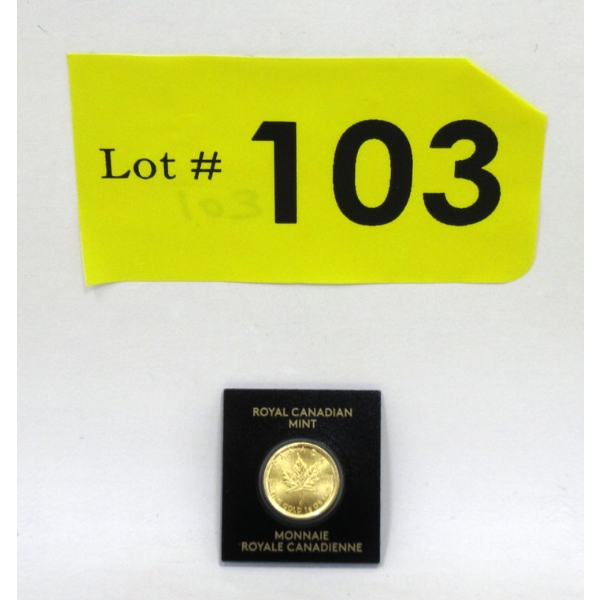 1 Gram .9999  Fine Gold 2023 Canada Maple Leaf Coin 