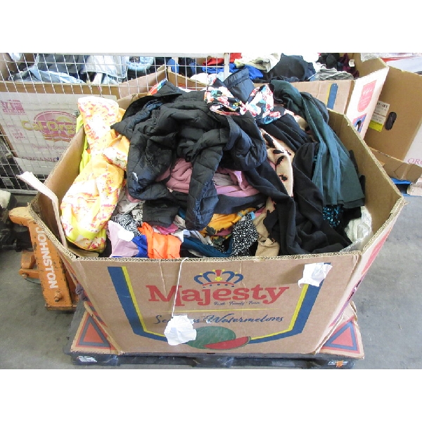 Skid of Overstock and Customer Return Clothing