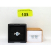 Image 1 : Blue Topaz & Diamond Dinner Ring & Blue Topaz Stud Earrings