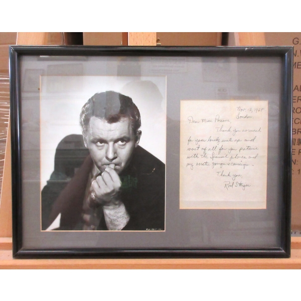 Rod Steiger Signed Fan Letter with Photo