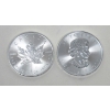 Image 1 : 2 x 1 Oz .9999 Silver Maple Leaf Coins   