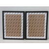 Image 1 : 2 Sets of 2 New Black Picture Frames with Mats