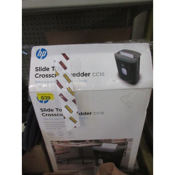 HP CC16 Slide Top 16 Sheet Paper Shredder
