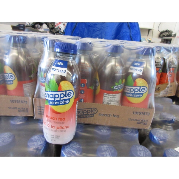4 Cases of Snapple Zero  Peach Tea  - Zero Sugar
