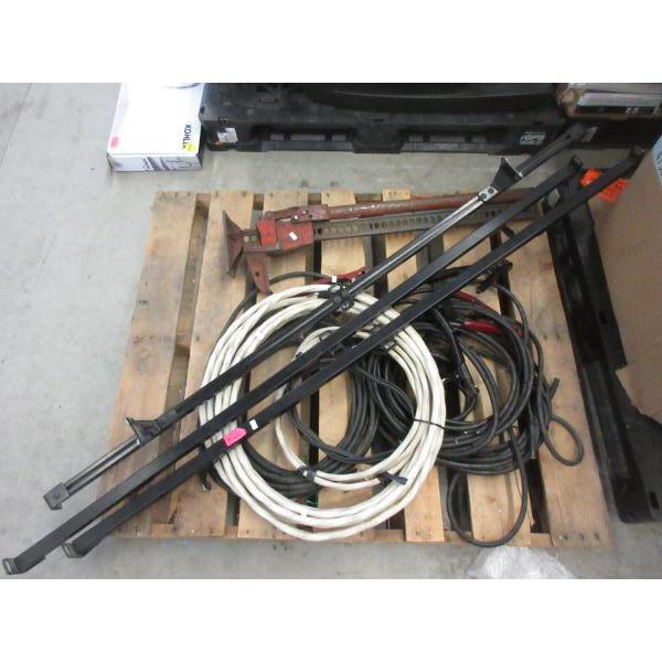 7 Piece Lot of Roof Rack, Welding Cable and More