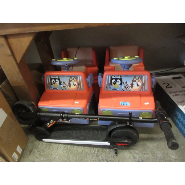Kick Scooter & 2 Paw Patrol Toddler Ride Cars