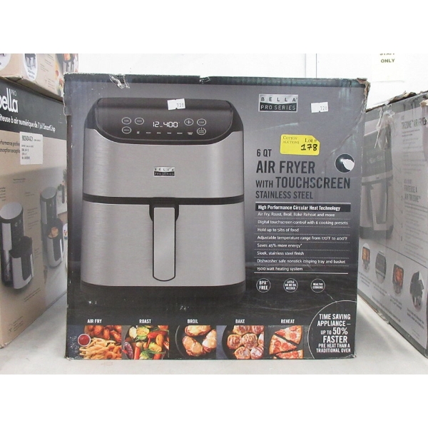Bella Pro Series Touchscreen Air Fryer - 6 QT/5.7 L