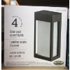 Image 1 : Pack of 4 Solar Post Accent Lights - Black Finish