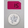 Image 1 : 1 Oz .9999 Silver 2016 California State Flower The Poppy Privy Maple Leaf Coin 