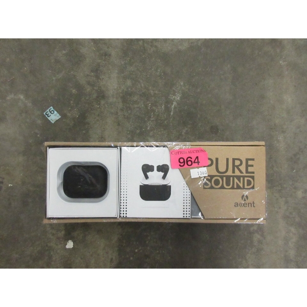 Box of 9 New Pure Sound Air Buds - Black
