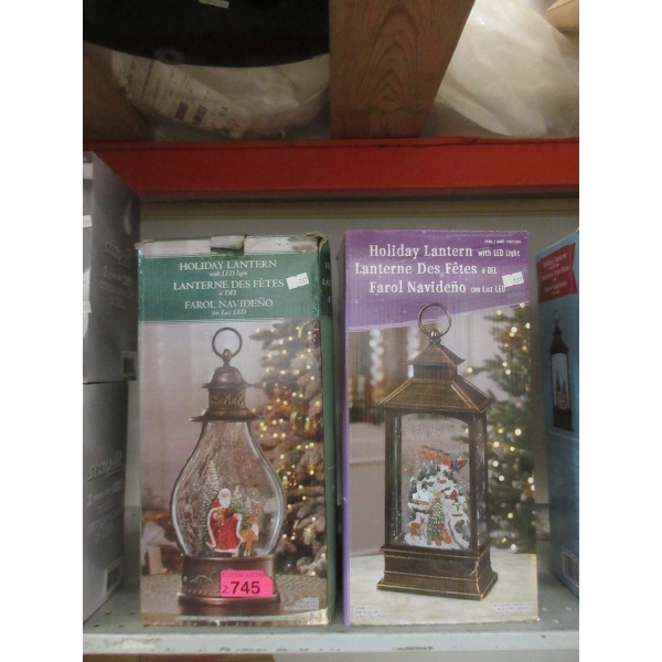 2 LED Illuminated Holiday Lanterns in Boxes